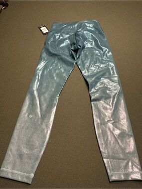 Peloton x Lululemon Shiny Green ombre High-Rise Leggings wunder train 25 6 NWT